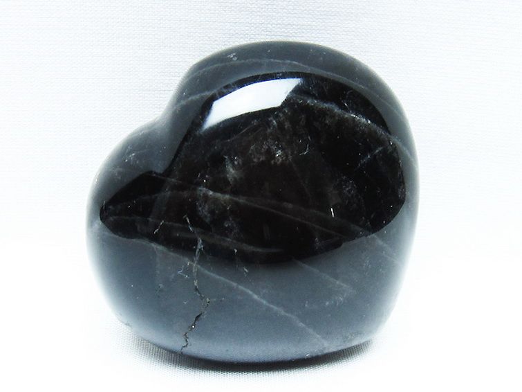 モリオン 純天然 黒水晶 ハート 置物[T375-5170] 2枚目