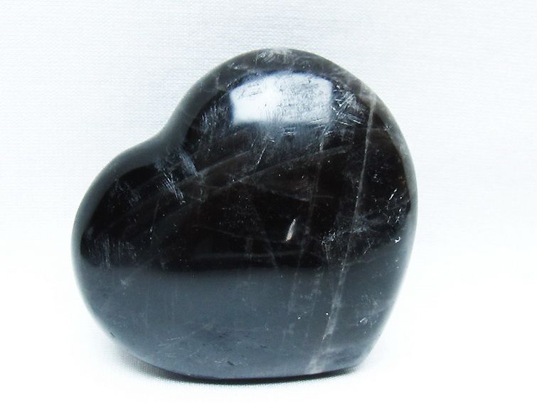 モリオン 純天然 黒水晶 ハート 置物 [t375-5171] 2枚目