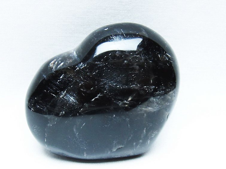 モリオン 純天然 黒水晶 ハート 置物[T375-5189] 2枚目