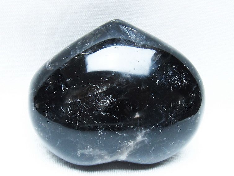 モリオン 純天然 黒水晶 ハート 置物[T375-5189] 3枚目