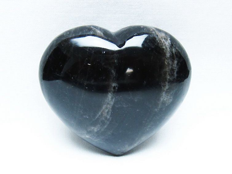 モリオン 純天然 黒水晶 ハート 置物 [t375-5192] 1枚目