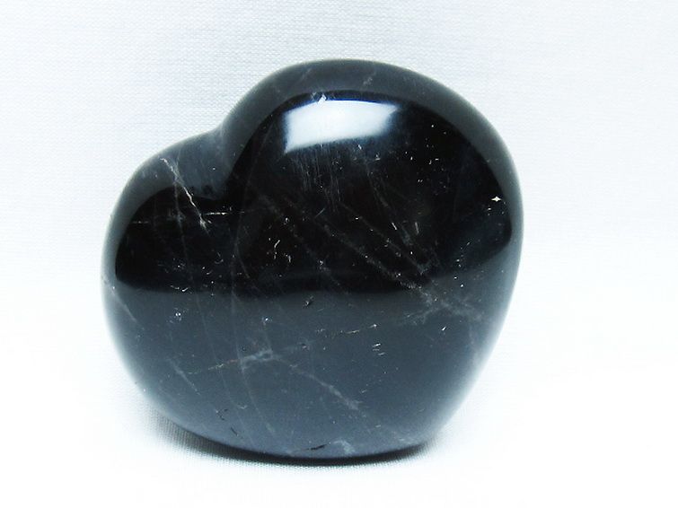 モリオン 純天然 黒水晶 ハート 置物 [t375-5201] 2枚目