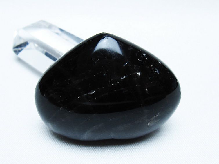 モリオン 純天然 黒水晶 ハート 置物 [t375-5215] 3枚目