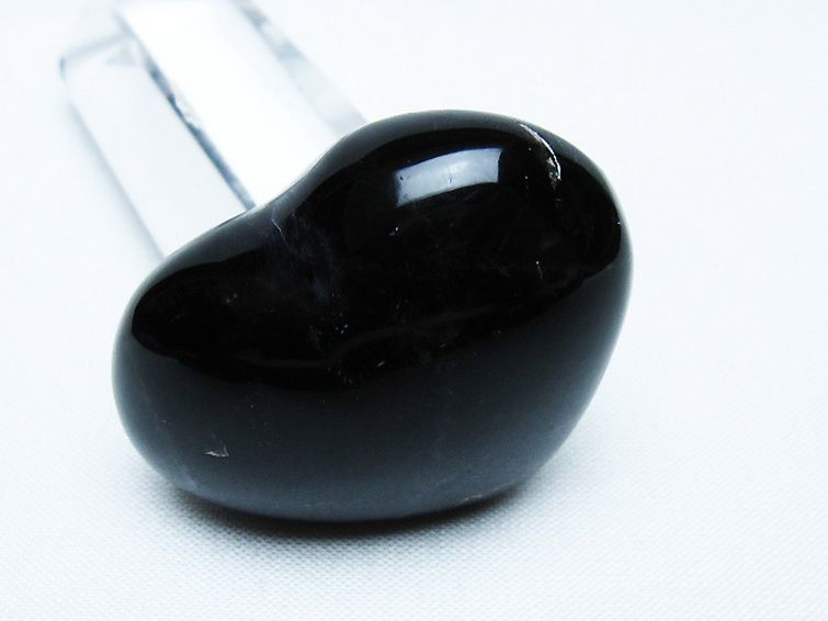 モリオン 純天然 黒水晶 ハート 置物[T375-5236] 2枚目