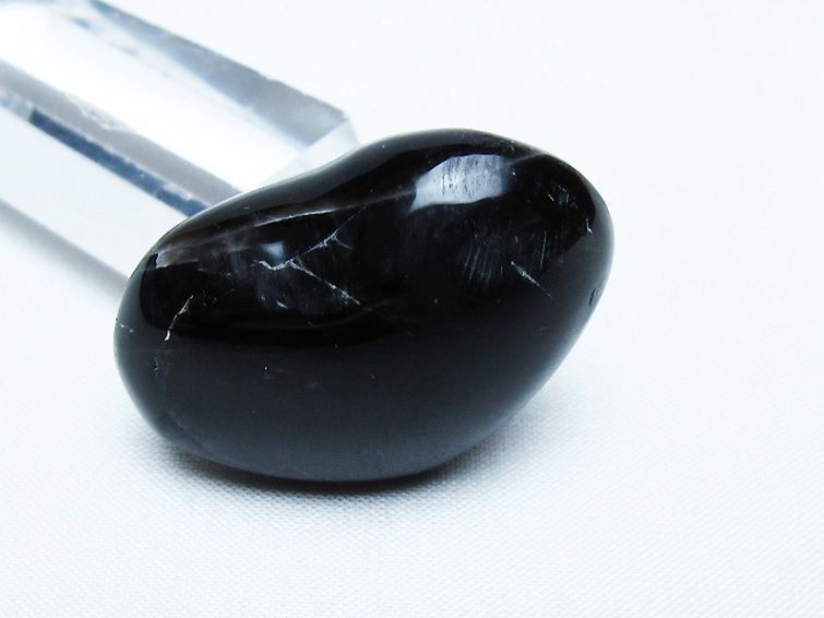 モリオン 純天然 黒水晶 ハート 置物 [t375-5262] 2枚目