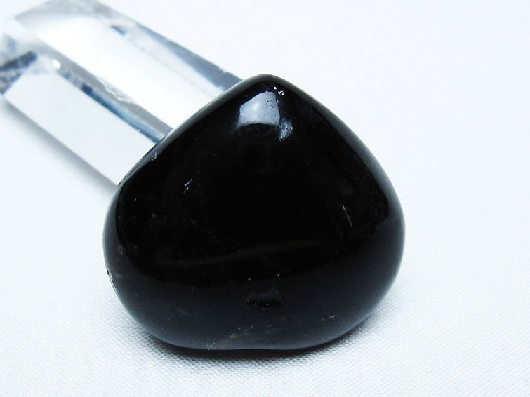 モリオン 純天然 黒水晶 ハート 置物[T375-5263] 3枚目