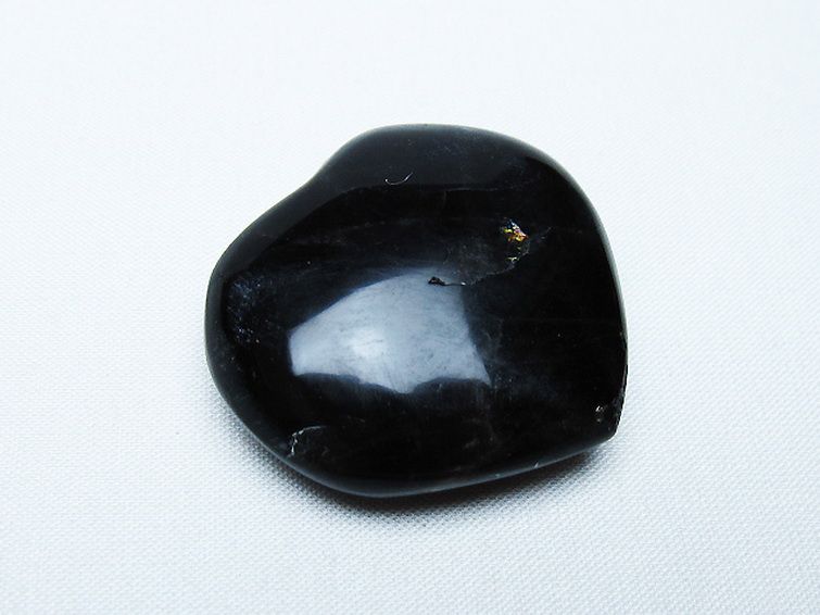 モリオン 純天然 黒水晶 ハート 置物 [t375-5267] 1枚目