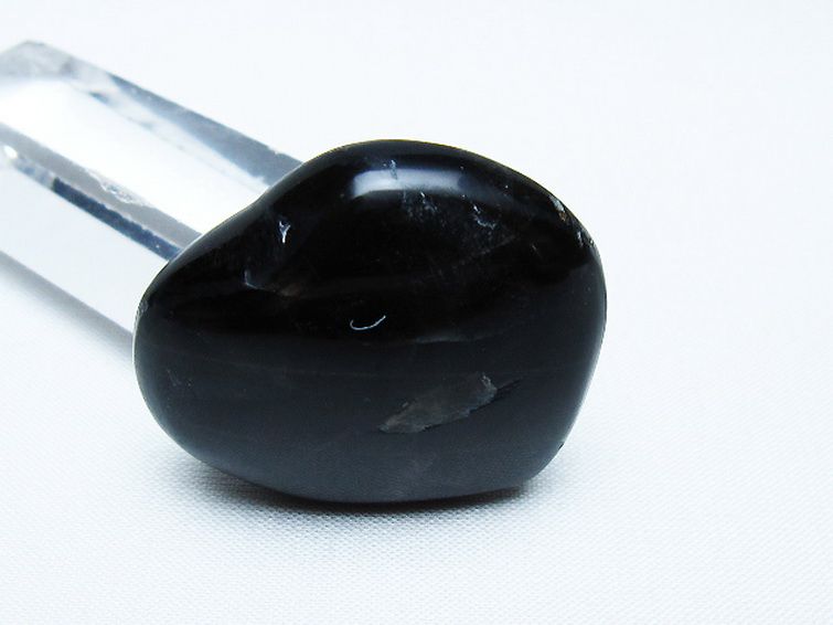 モリオン 純天然 黒水晶 ハート 置物 [t375-5267] 2枚目