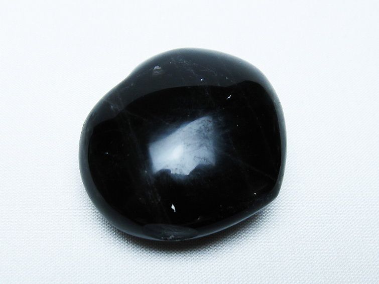 モリオン 純天然 黒水晶 ハート 置物[T375-5281] 1枚目