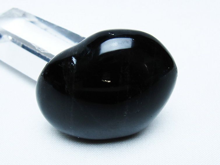 モリオン 純天然 黒水晶 ハート 置物[T375-5281] 2枚目