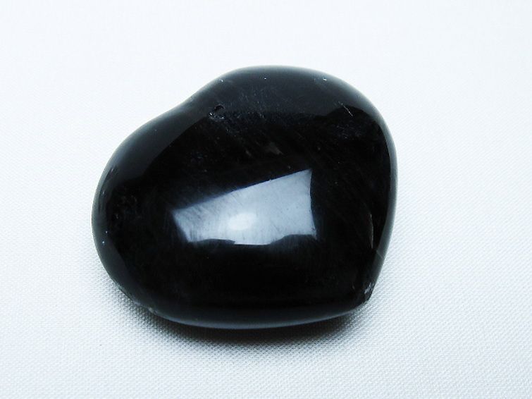 モリオン 純天然 黒水晶 ハート 置物 [t375-5282] 1枚目