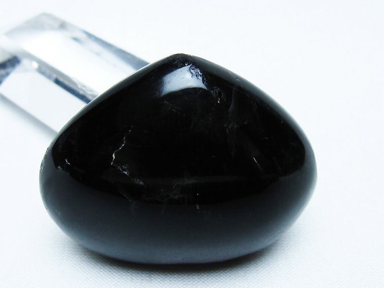 モリオン 純天然 黒水晶 ハート 置物 [t375-5282] 3枚目