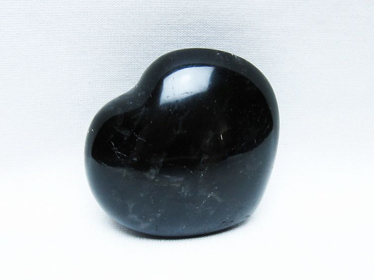 モリオン 純天然 黒水晶 ハート 置物 [t375-5286] 2枚目