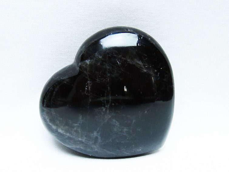モリオン 純天然 黒水晶 ハート 置物[T375-5297] 2枚目