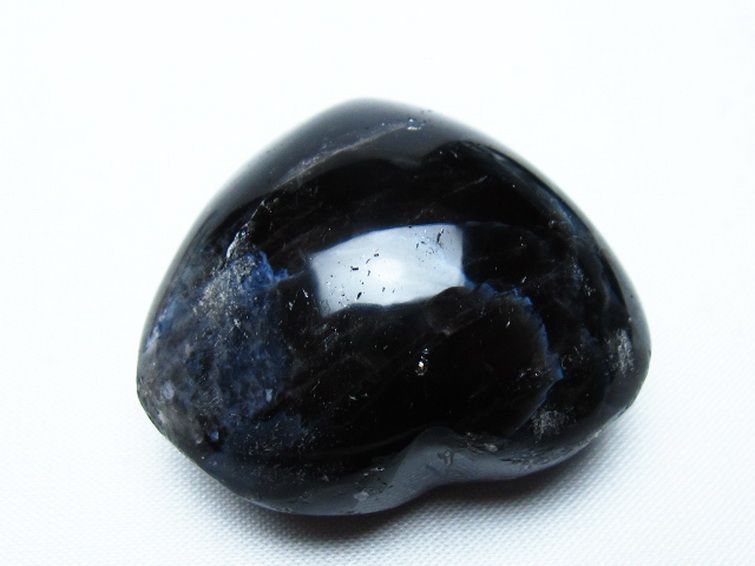 モリオン 純天然 黒水晶 ハート 置物 [t375-5482] 1枚目