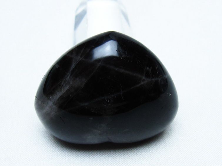 モリオン 純天然 黒水晶 ハート 置物 [t375-5485] 3枚目