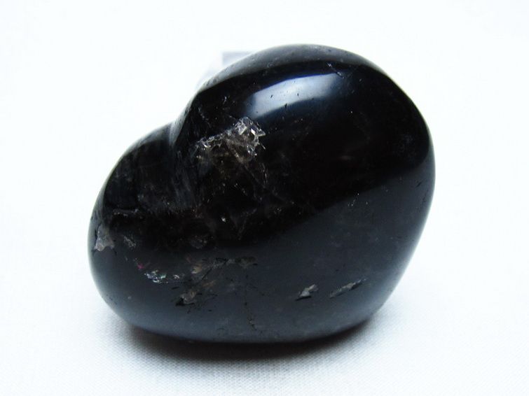 モリオン 純天然 黒水晶 ハート 置物 [t375-5517] 2枚目