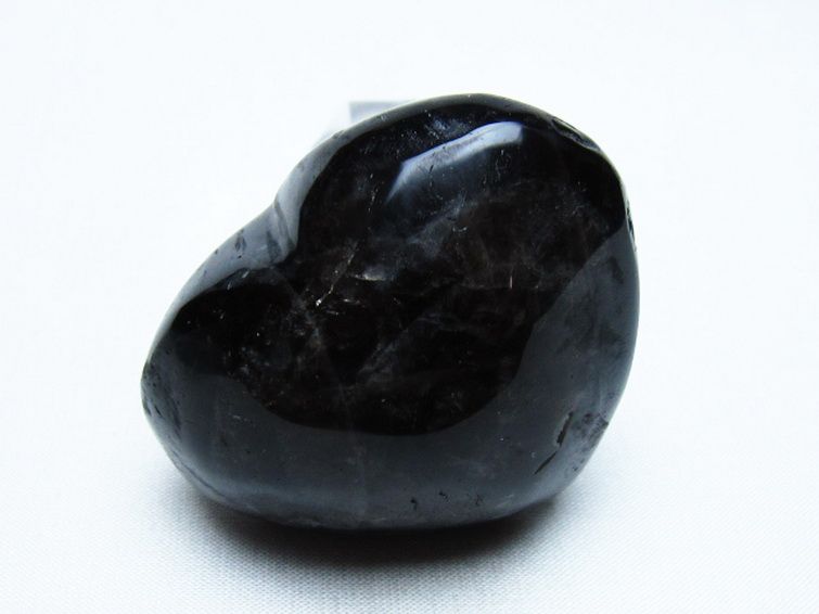 モリオン 純天然 黒水晶 ハート 置物 [t375-5522] 2枚目