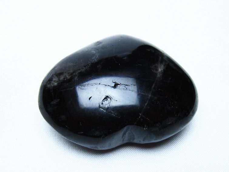 モリオン 純天然 黒水晶 ハート 置物 [t375-5538] 1枚目