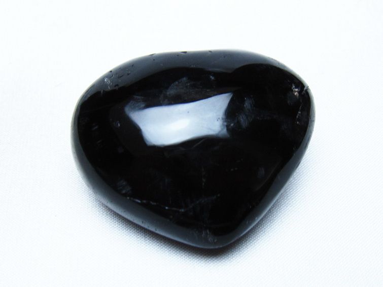 モリオン 純天然 黒水晶 ハート 置物 [t375-5539] 1枚目