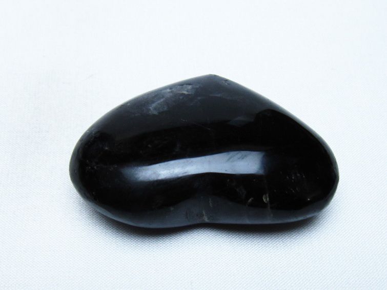 モリオン 純天然 黒水晶 ハート 置物 [t375-5542] 1枚目