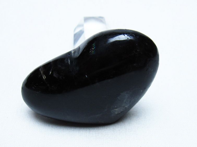 モリオン 純天然 黒水晶 ハート 置物 [t375-5542] 2枚目