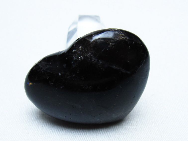 モリオン 純天然 黒水晶 ハート 置物 [t375-5549] 2枚目