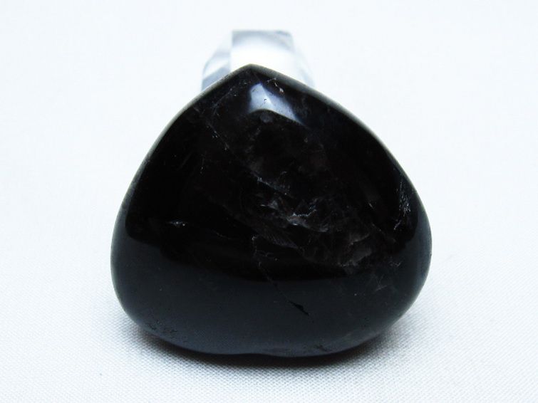モリオン 純天然 黒水晶 ハート 置物 [t375-5553] 3枚目