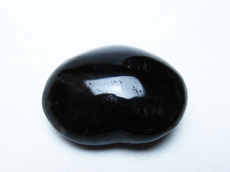 モリオン 純天然 黒水晶 ハート 置物 [t375-5561] 1枚目