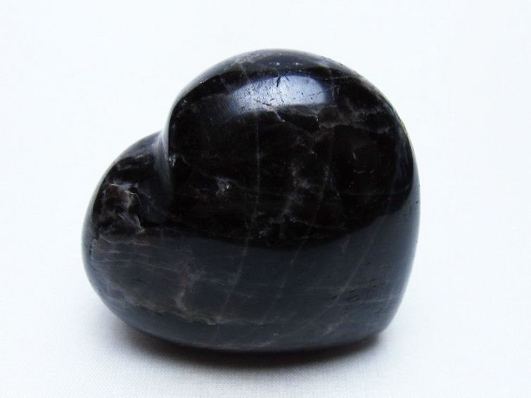 モリオン 純天然 黒水晶 ハート 置物 [t375-5764] 2枚目