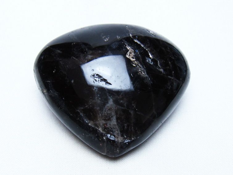 モリオン 純天然 黒水晶 ハート 置物 [t375-5769] 1枚目