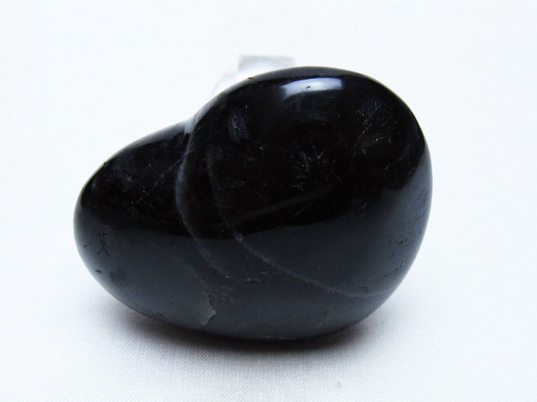 モリオン 純天然 黒水晶 ハート 置物 [t375-5776] 2枚目