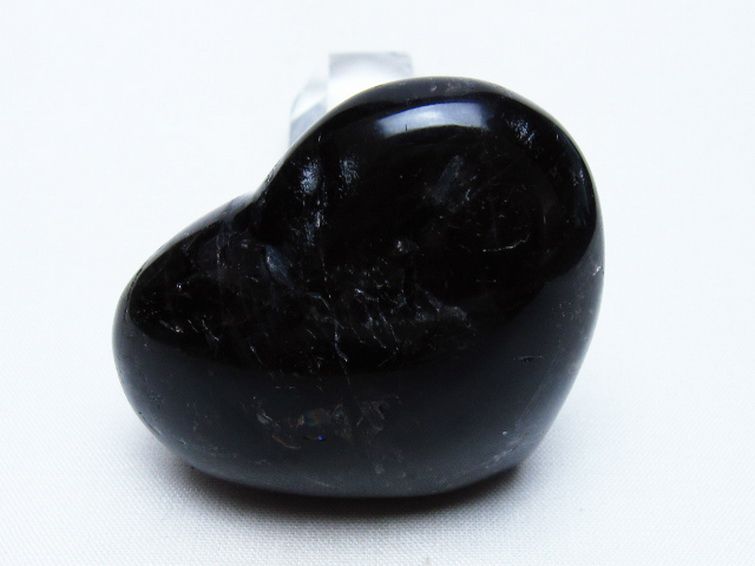モリオン 純天然 黒水晶 ハート 置物 [t375-5778] 2枚目