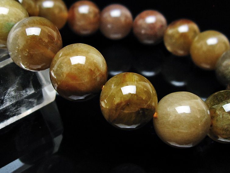 放射金針ルチル水晶 ブレスレット 13mm [t38-1338] 3枚目