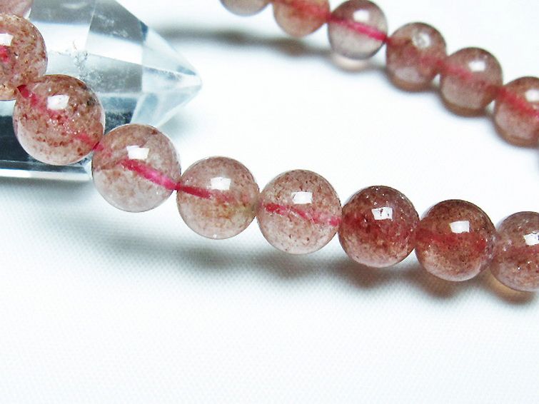 アフリカンストロベリークォーツ ブレスレット 9mm [t381-2221]