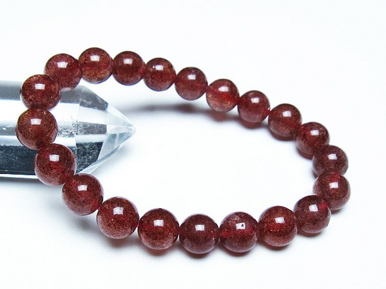 アフリカンストロベリークォーツ ブレスレット 9mm [T381-2391] 1枚目