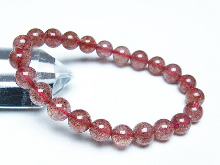 アフリカンストロベリークォーツ ブレスレット 8mm [T381-2508] 1枚目