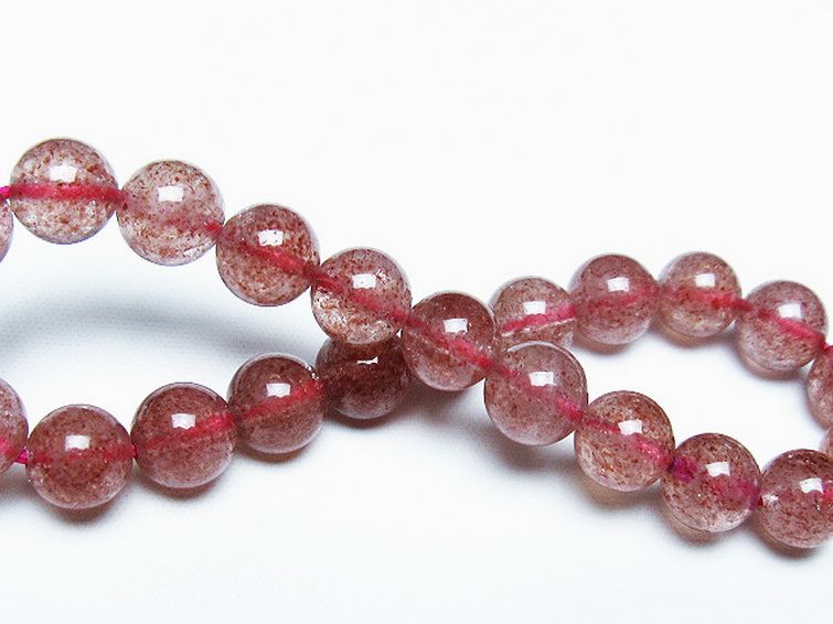 アフリカンストロベリークォーツ ブレスレット 8mm [T381-2508] 2枚目