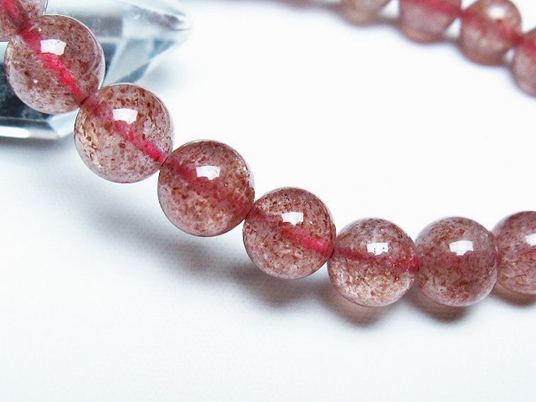 アフリカンストロベリークォーツ ブレスレット 8mm [T381-2508] 3枚目