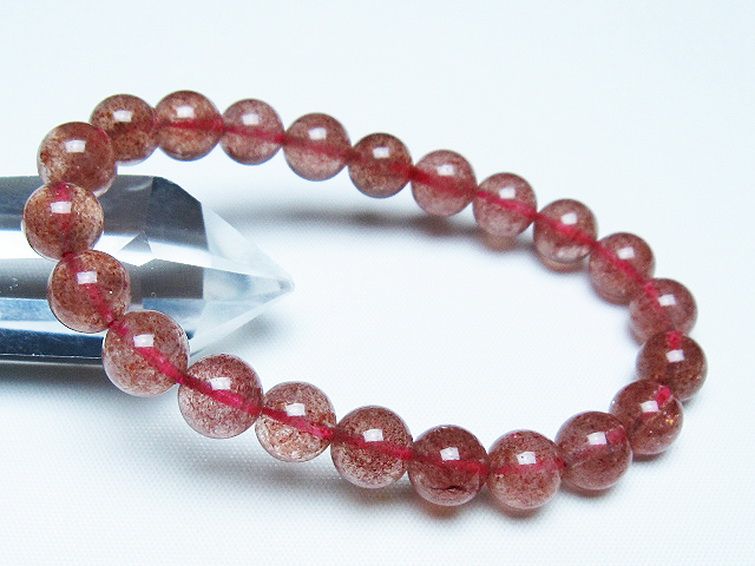 アフリカンストロベリークォーツ ブレスレット 9mm [T381-2562] 1枚目