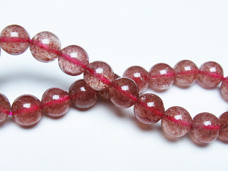 アフリカンストロベリークォーツ ブレスレット 9mm [T381-2562] 2枚目