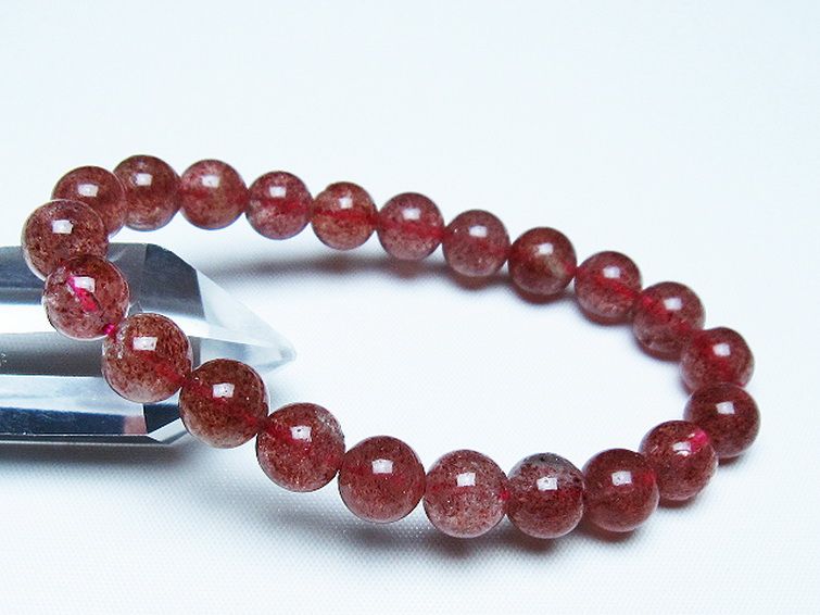 アフリカンストロベリークォーツ ブレスレット 9mm [T381-2592] 1枚目