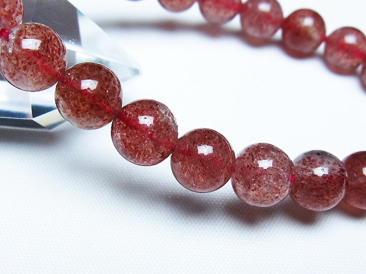 アフリカンストロベリークォーツ ブレスレット 9mm [T381-2592] 3枚目