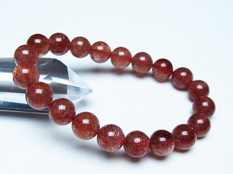 アフリカンストロベリークォーツ ブレスレット 10mm [T381-2597] 1枚目