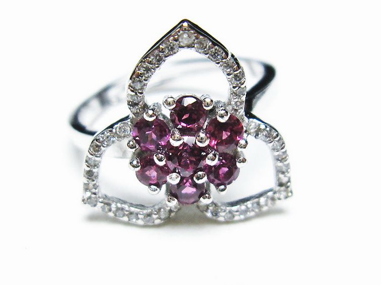 キャンディピンク ガーネット 指輪 (12号) [t384-1471] 1枚目