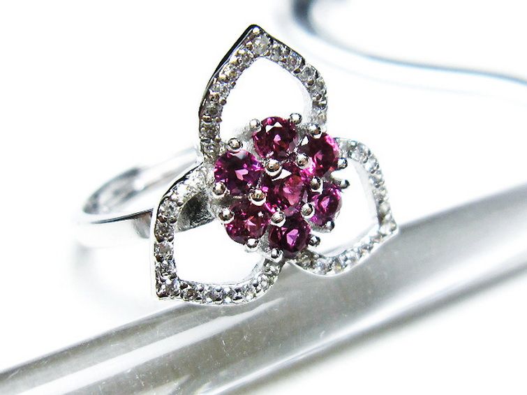 キャンディピンク ガーネット 指輪 (12号) [t384-1471] 2枚目