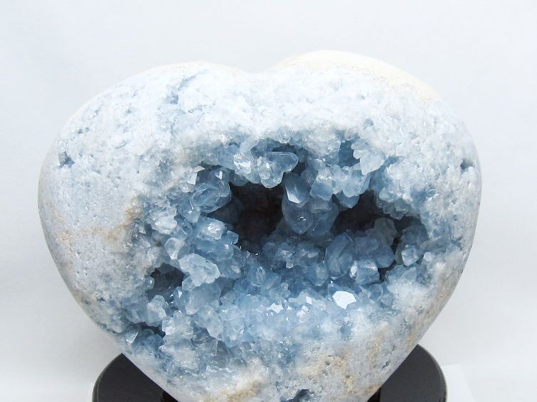 8Kg セレスタイト 天青石 ハートシェイプ 原石[T385-14868] 2枚目