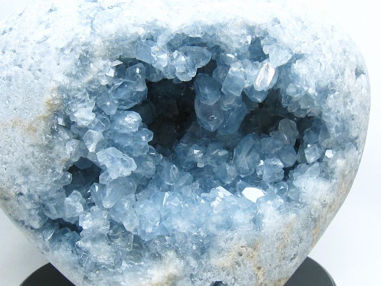 8Kg セレスタイト 天青石 ハートシェイプ 原石[t385-14868]