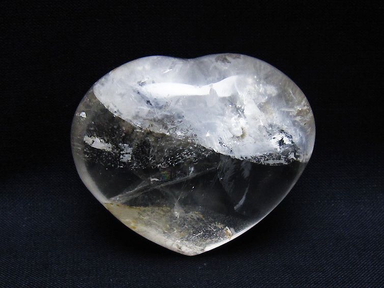 ヒマラヤ水晶 ハート 置物 [t387-14502] 1枚目