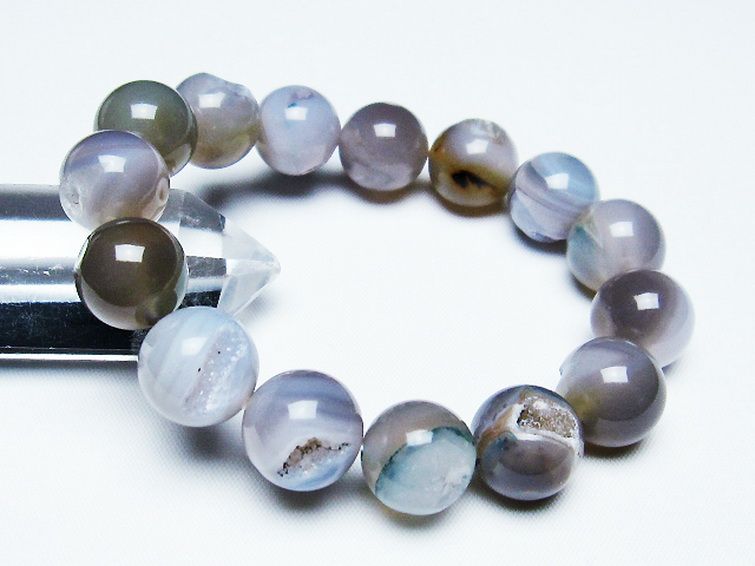 アゲート笑口 ブレスレット 14mm [T39-2764] 1枚目